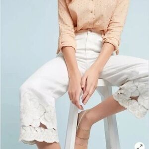 NWOT Anthropologie Pilcro Stet Cutout Cropped Jeans